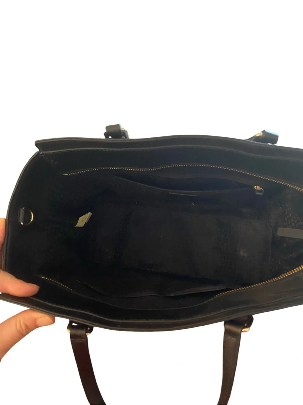 Kate Spade New York Laurel Way Hadlee bag black Saffiano leather gold hardware